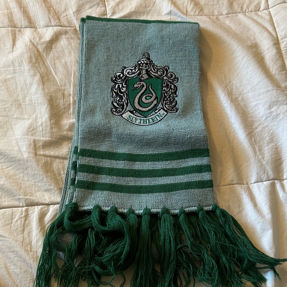 Slytherin Crest Scarf with Fringe